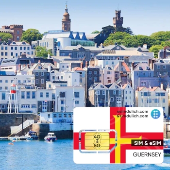 Sim Du Lịch Guernsey 15 Ngày Tốc Độ Cao